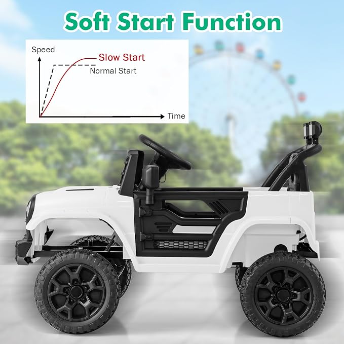 Costzon Kids Ride On Truck, 12V Battery Powered Electric Vehicles w/Remote - Image 8