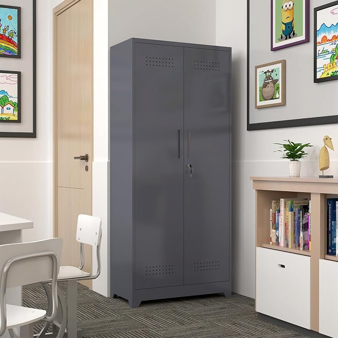 GREATMEET 72.8" H Metal Storage Cabinets - Image 2