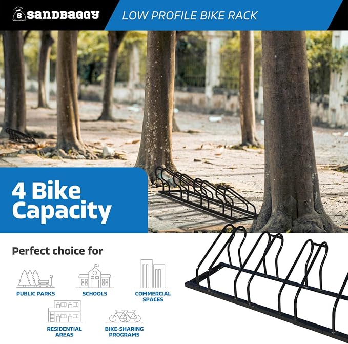 Sandbaggy Commercial Low Profile Bike Rack - Image 4