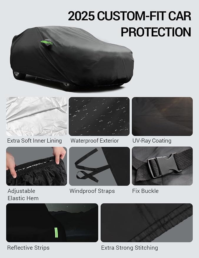 Proadsy 2025 Upgrade SUV Car Cover Compatible - Image 8