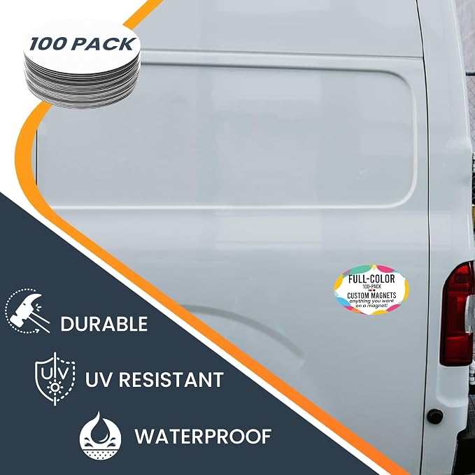 Magnet Me Up Customizable 4x6 Inch Oval Magnet Pack, 100 Piece, Custom Magnet - Image 4