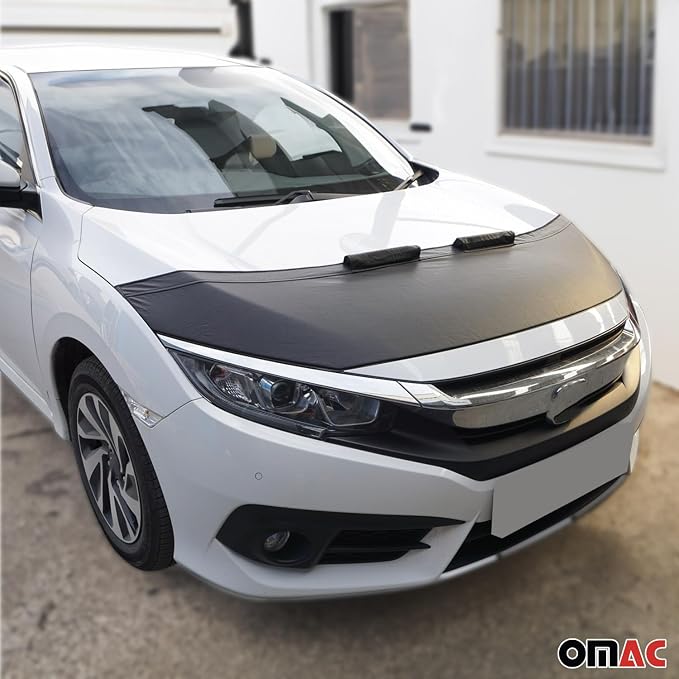 OMAC Car Bonnet Mask Hood Bra for Toyota Yaris 2013-2020 Black 1 Pc - Image 9