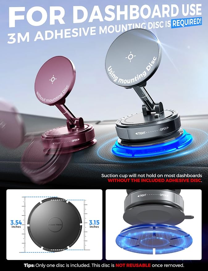 eSamcore Vacuum Magnetic Phone Holder - Image 3