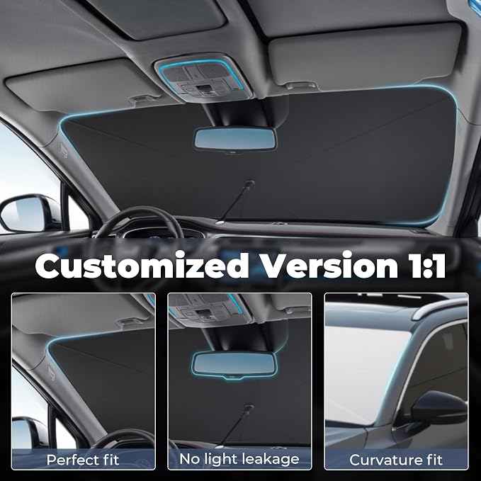 Windshield Sun Shade Umbrella for 2021-2025 Toyota Yaris Accessories: Custom - Image 2