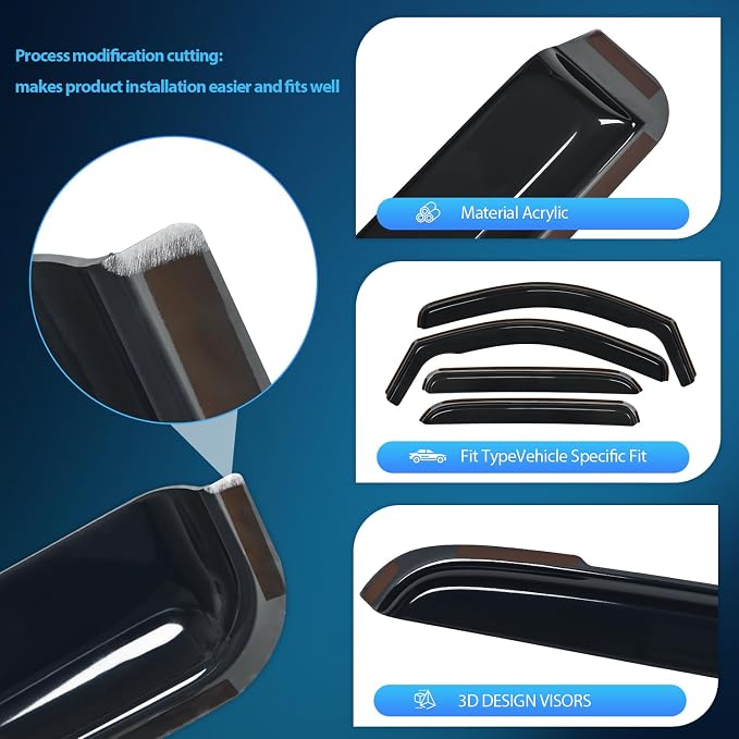 Nilight Window Visor Compatible - Image 2