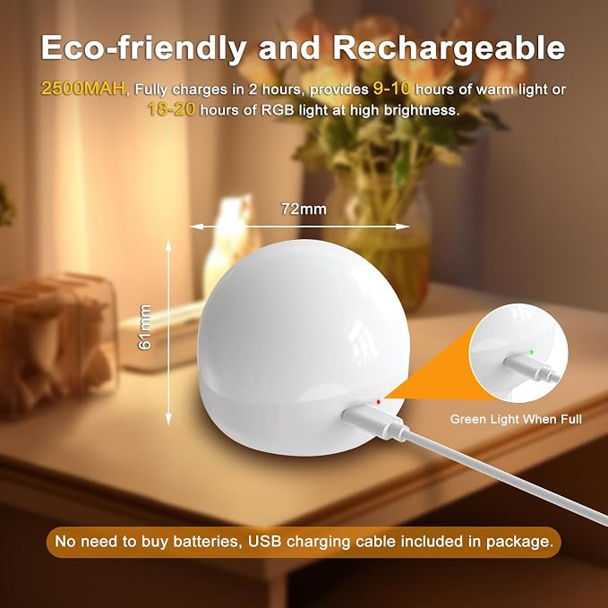 HISTAR Rechargeable Light Bulbs, 2500mah Battery Light Bulbs - Image 5