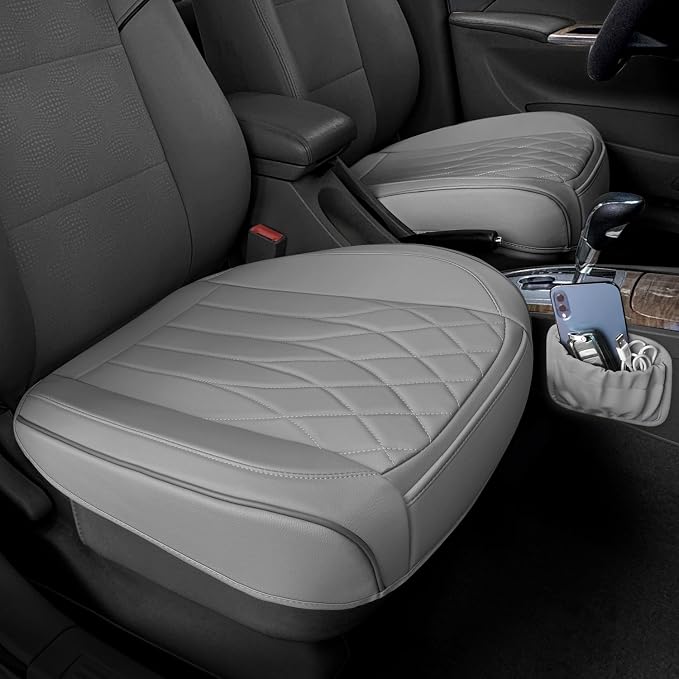2 Pack Leather Front Car Seat Cover Bottom Car Seat, Universal Anti-Slip Driver by BEITK