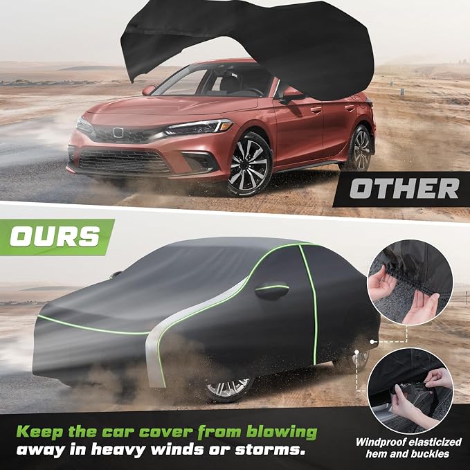 Mixsuper Liner Car Cover for Honda Civic 1991-2026, 7 Layers Waterproof Car - Image 6