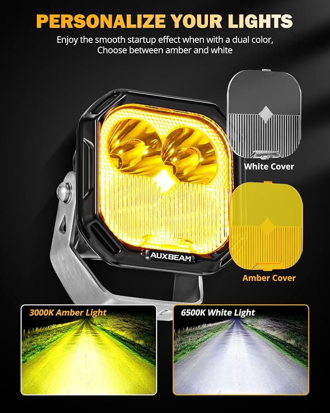 Auxbeam Color Play Series 3 Inch LED Pods, Offroad Light - Image 3
