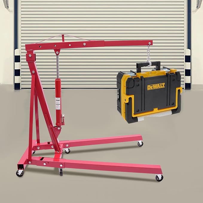 Folding Engine Crane 1 Ton Folding Engine Hoist 2200lbs Hydraulic Crane - Image 6