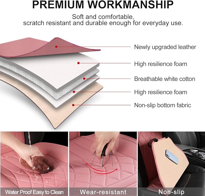 1 Pack Leather Front Car Seat Cover, Universal Sideless Car Seat Protector - Image 3