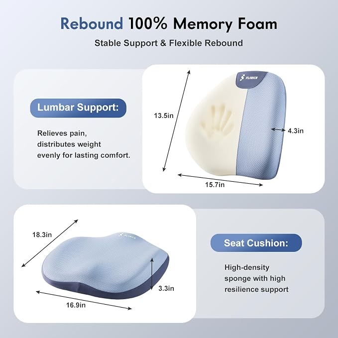 FLORICH Seat Cushion and Lumbar Support Pillow - Image 2