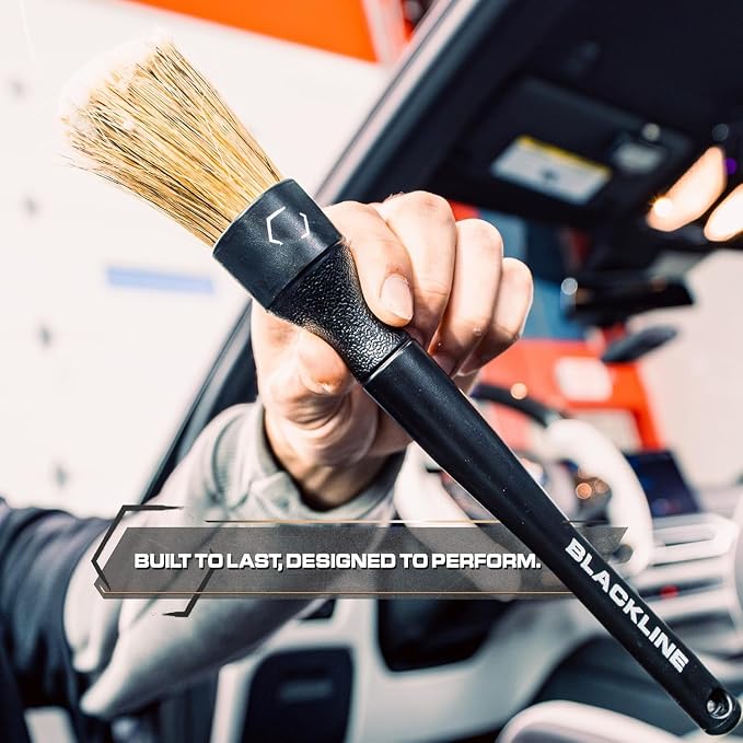 Blackline Car Care Boar Hair Brushes- Luxury Car Detailing Brush Set - Image 6