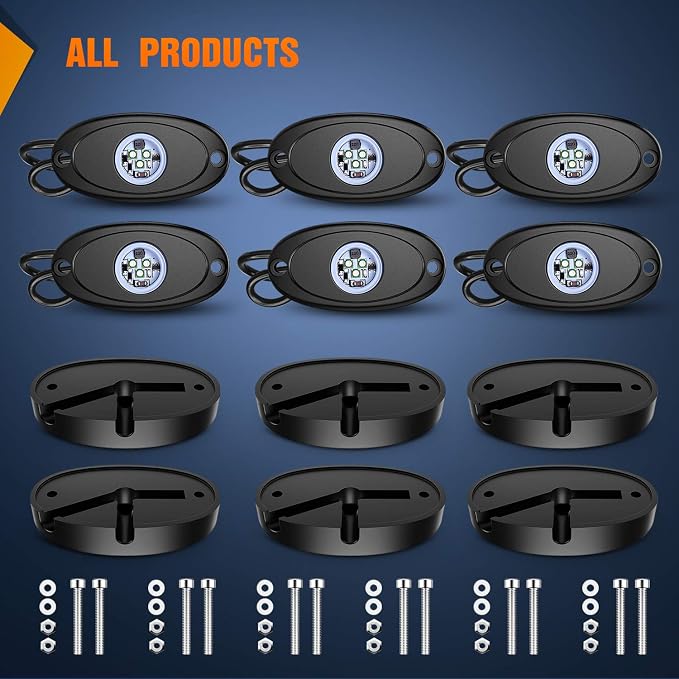Nilight LED Rock Light Pods Waterproof Under Body Wheel Well Light Exterior - Image 9