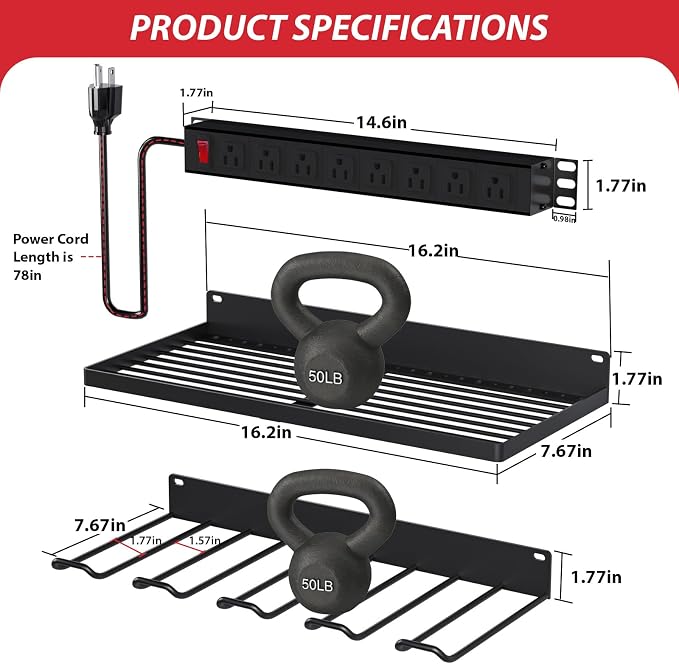Power Tool Organizer With Charging Station, Wall Mount Drill Holder, - Image 2