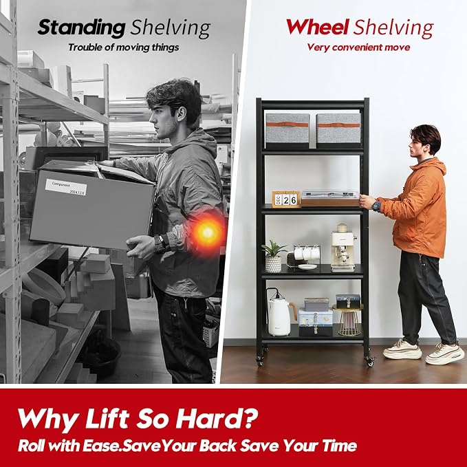 Kitchen Shelving with Lockable Wheels - Image 5