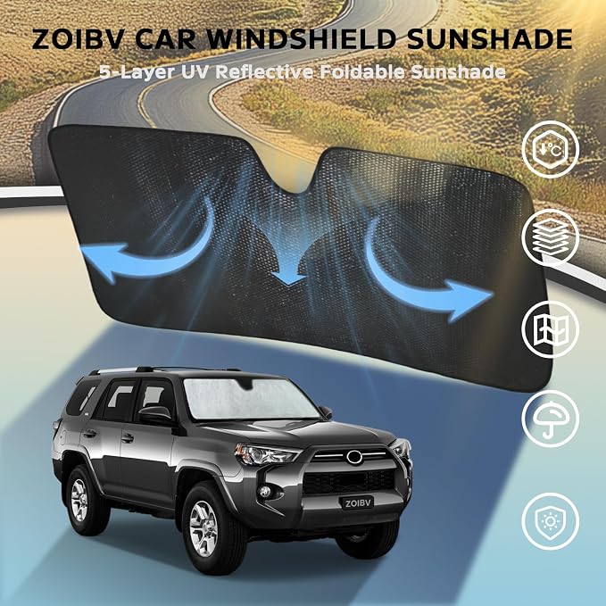 Windshield Sun Shade for Toyota 4Runner 2010-2019 4-Runner - Image 3