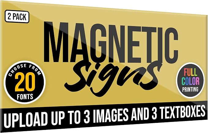 2-Pack, 30 mil Customized Vinyl Car Magnets, Personalized Magnetic Sheets - Image 4