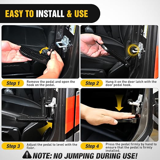 Nilight Car Door Step for Roof Access Universal Car Step Hook for Roof SUV - Image 7