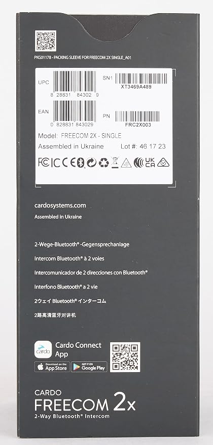 Cardo Systems FREECOM 2X Motorcycle 2-Way Helmet Bluetooth Communication System - Image 15