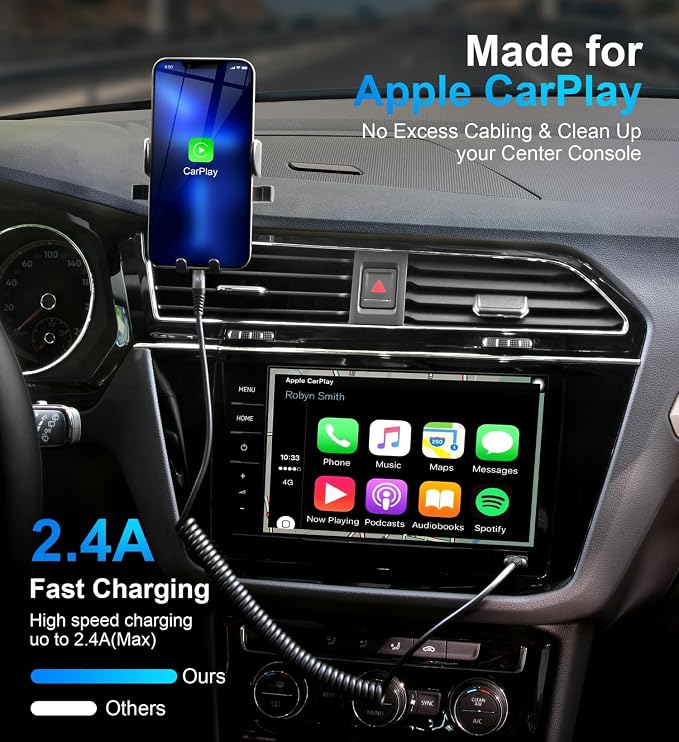 Coiled Lightning Cable, iPhone Charger Cable 3FT - Image 2