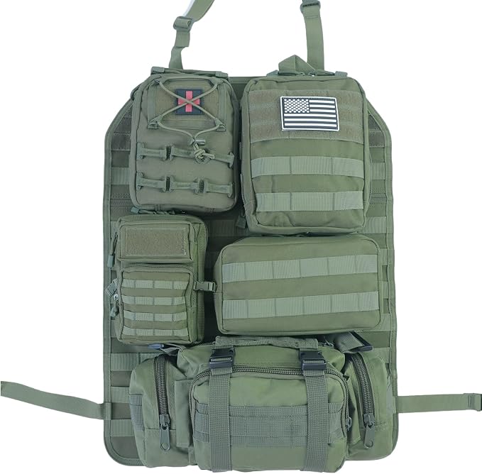 Universal Tactical Seat ​Back Organizer Vehicle Molle Panel Organizer Storage - Image 8