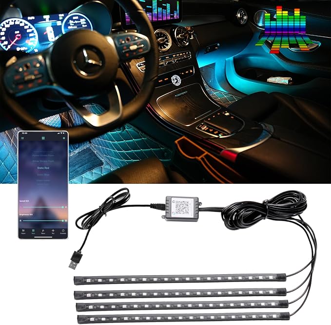 Smart USB Interior Car LED Strip Light by Ailinge
