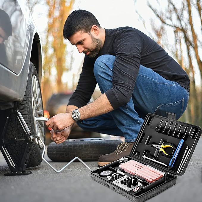 Tire Repair Kit, Universal Tire Patch kit to Fix Punctures and Plug Flats - Image 6