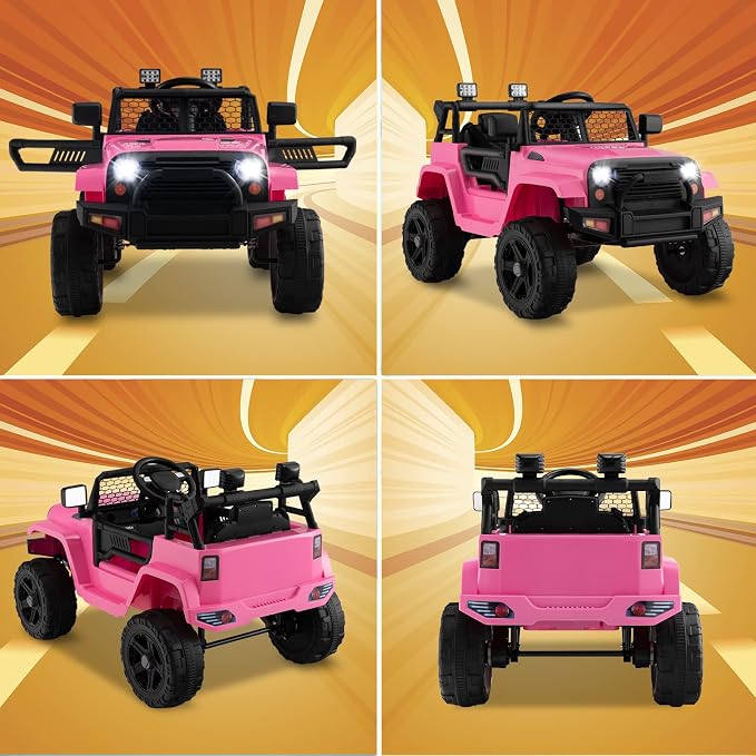Costzon Ride on Car, 12V Battery Powered Truck Vehicle - Image 8