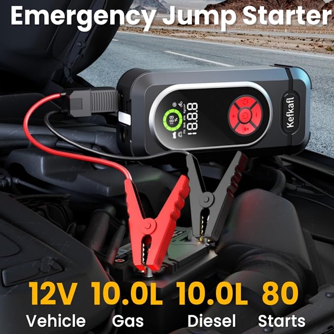 Jump Starter with Air Compressor, 5000A Car Battery Jump Starter Portable 150 - Image 2