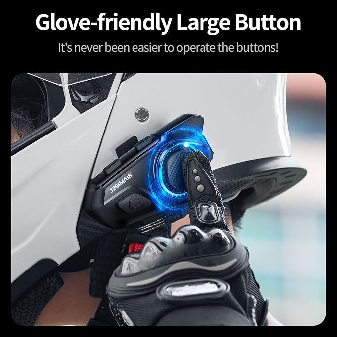 Motorcycle Helmet Bluetooth Headset, 10 Way 2KM Helmet Communication System - Image 8
