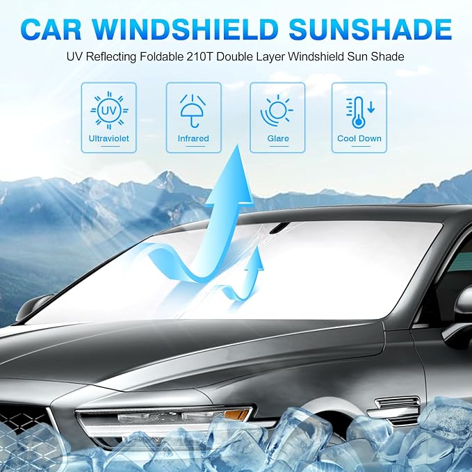 KUST Windshield Sun Shade for 2017-2022 Genesis G90 Sedan Accessories Custom - Image 2