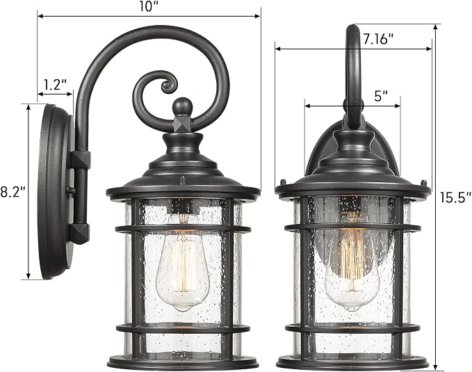 Emliviar Modern Outdoor Wall Lantern - Image 6