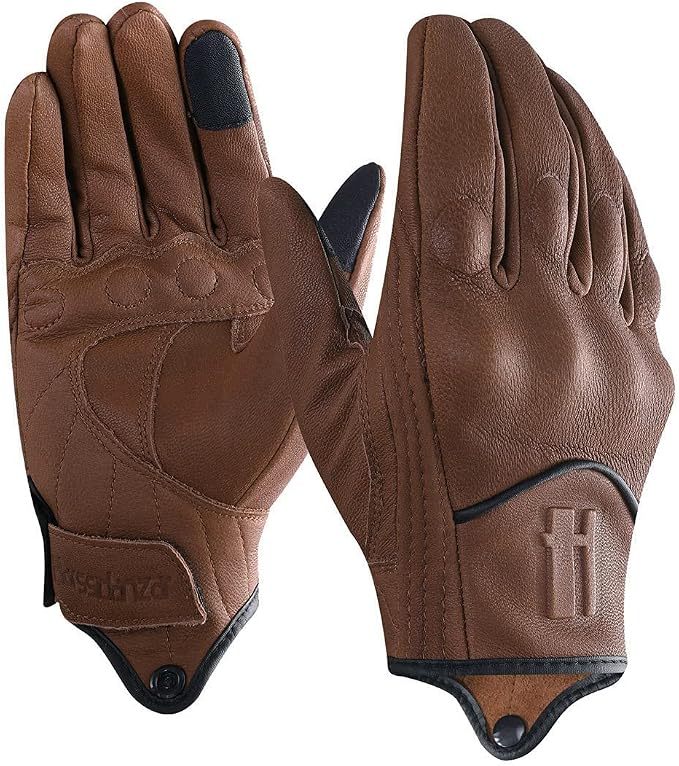 Harssidanzar Leather Motorcycle Gloves by Harssidanzar
