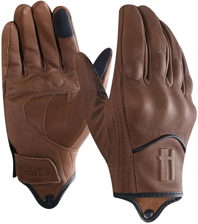 Harssidanzar Leather Motorcycle Gloves by Harssidanzar