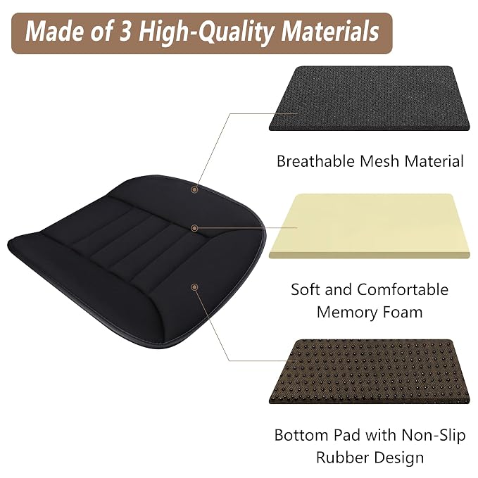 MYFAMIREA Car Seat Cushion Pad 1.2" Thick Comfort Seat Protector - Image 8