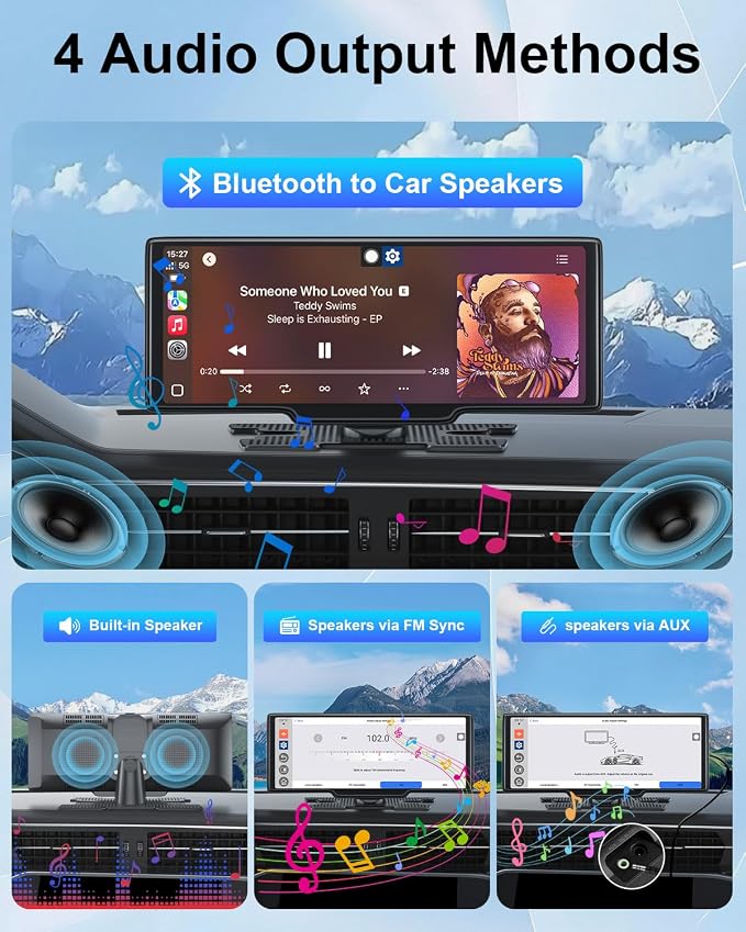 Carplay Screen for Car, 10.26’’ HD Wireless Apple Carplay & Android Auto Touch - Image 6