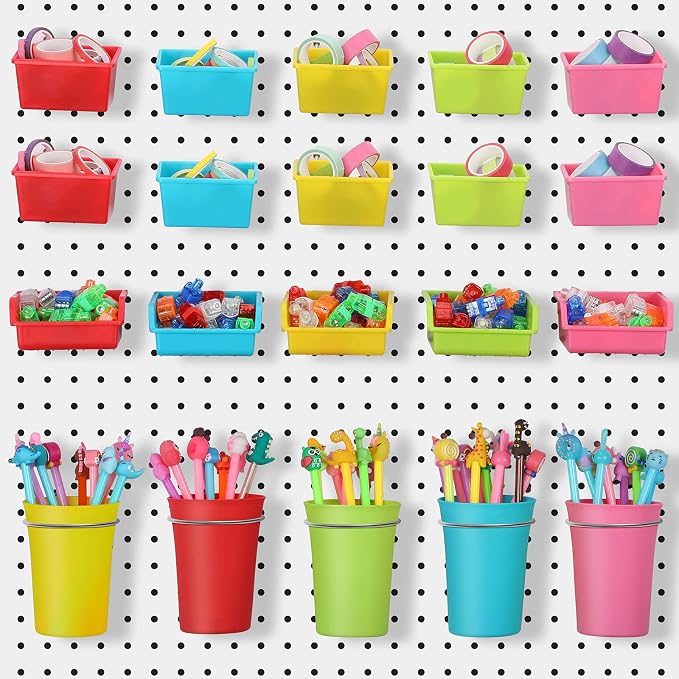 Yookeer 20 Pcs Pegboard Bins and Cups by Yookeer