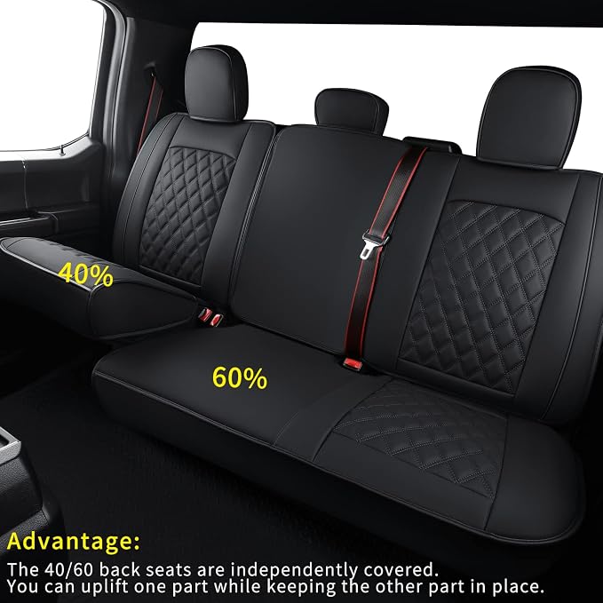 LUCKYMAN CLUB F150 Faux Leather Seat Covers Fit - Image 2