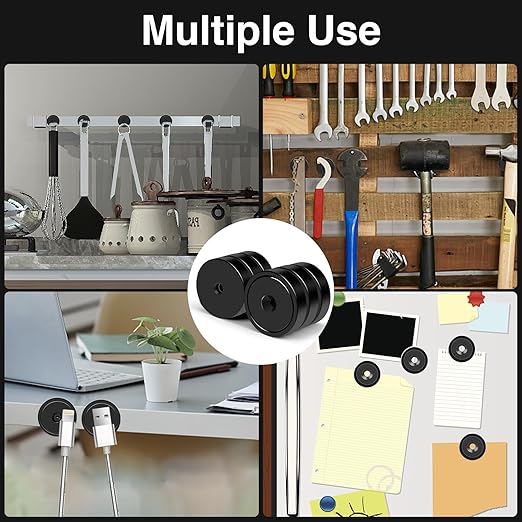 MIKEDE Strong Magnets with Holes, 100LB+ Strong Neodymium Magnets with - Image 6
