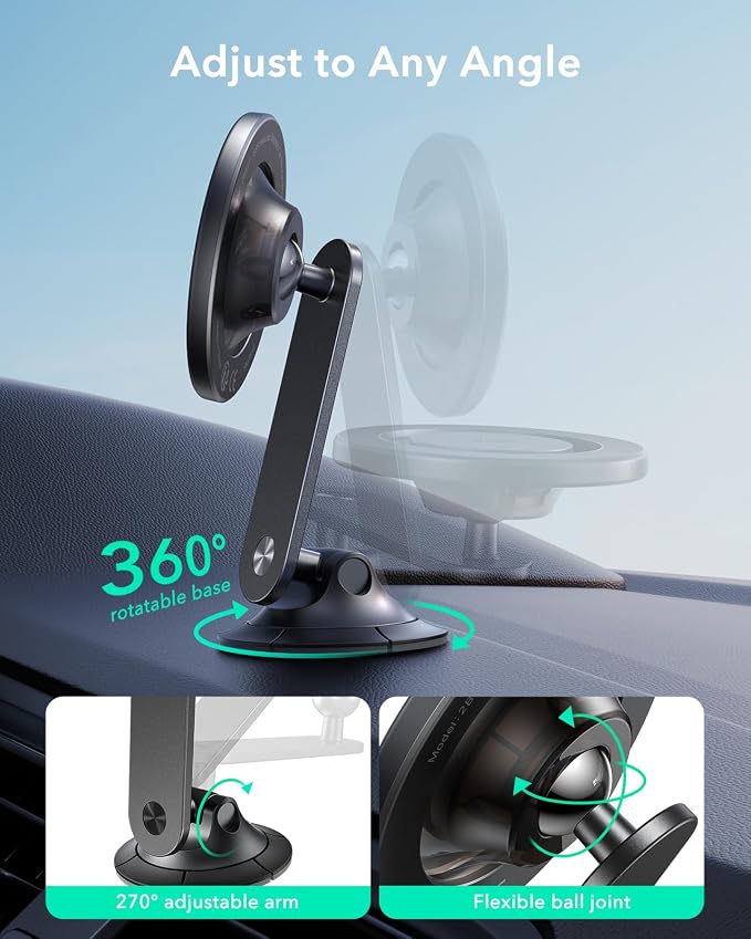 ESR for MagSafe Car Mount, Upgraded Dashboard Magnetic Phone Holder for Car - Image 3