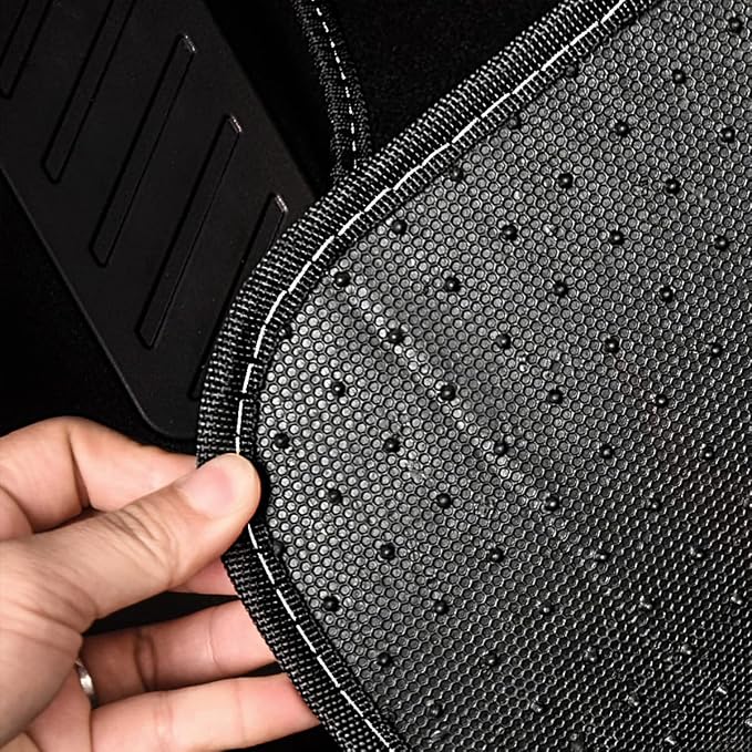 CAR PASS Rainbow Waterproof Universal Fit Faux Leather Car Carpet- Anti-Slip - Image 6