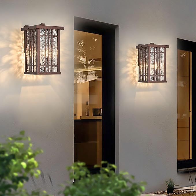2-Light Outdoor Wall Light E26 Base Metal Frame - Image 5