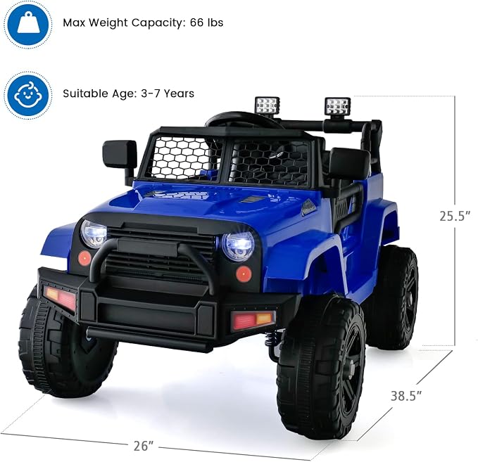 OLAKIDS Kids Ride On Truck, 12V Electric Vehicle Car - Image 6