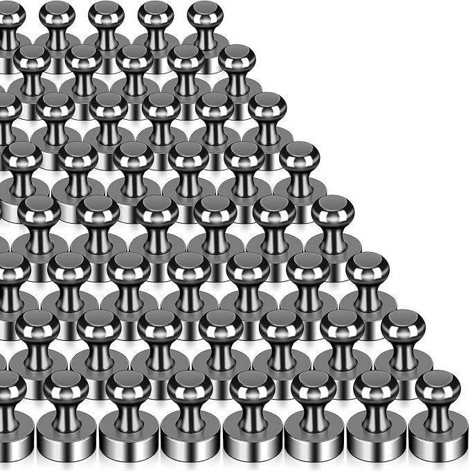 50 Pack Fridge Magnet, Push Pin Magnets Refrigerator Magnets Small Strong by MAGXCENE