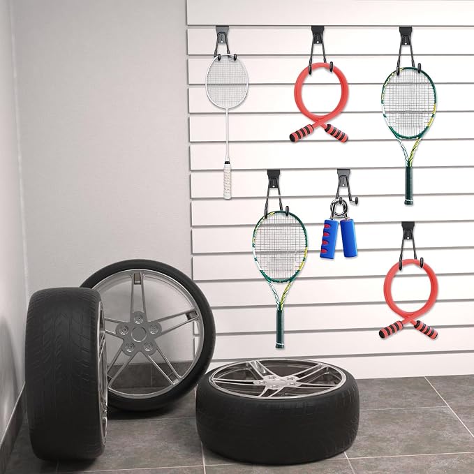 Landhoow 36 Pcs Slatwall Hooks & Hangers 32 Pcs Heavy Duty Slat Wall Hanging - Image 6