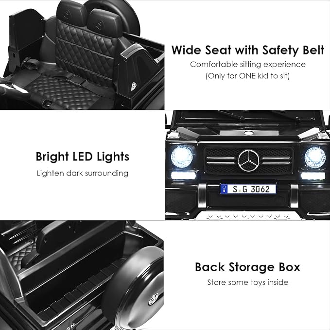 HONEY JOY Ride On Truck, Licensed Mercedes-Benz Maybach G650 Battery Powered - Image 5