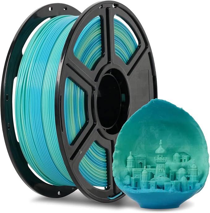 FLASHFORGE PLA Filament 1.75mm +/- 0.02mm Blue to Yellow Gradient, Smooth by FLASHFORGE