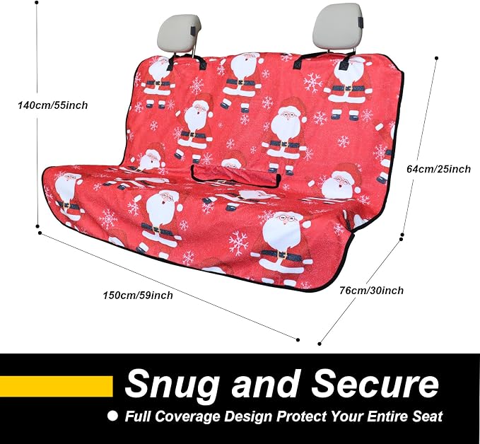 Back Seat Cover for Car Trucks Van SUV, Waterproof Rear Bench Towel Seat Covers - Image 4