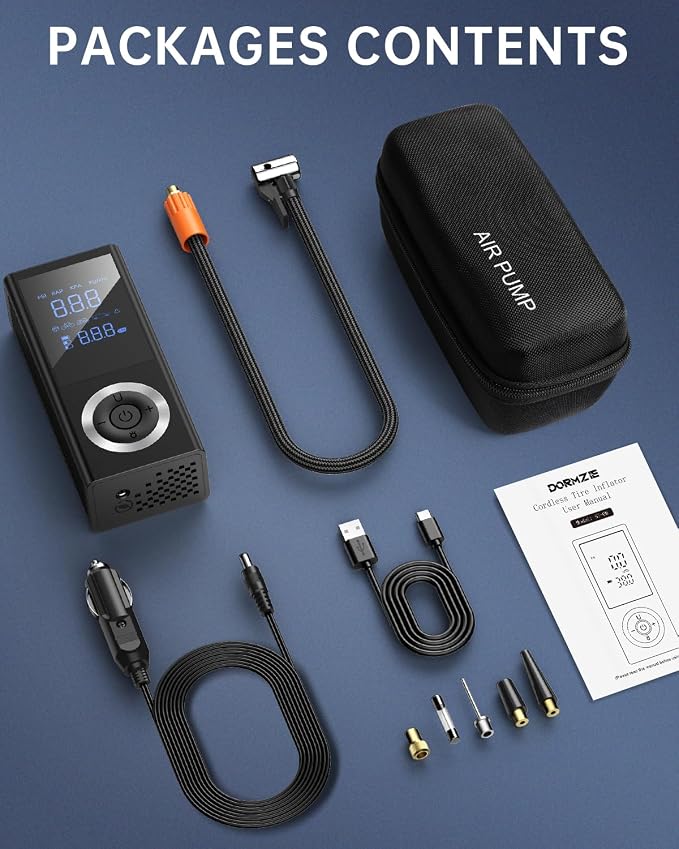 Tire Inflator Portable Air Compressor, 150 PSI Smart Air Pump - Image 7